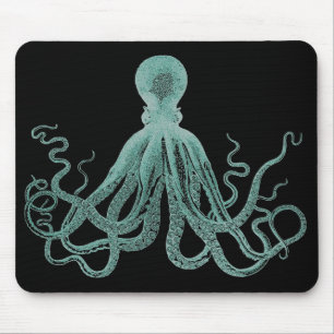 Alfombrilla De Ratón Pulpo azul Mousepad