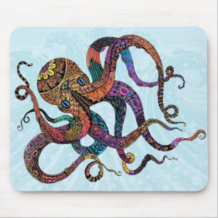 Alfombrilla De Ratón Pulpo eléctrico Mousepad