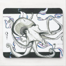 Pulpo Mousepad del espacio