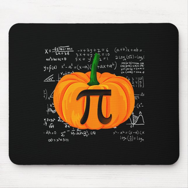 Alfombrilla De Ratón Pumpkin E Math Funny Halloween Thanksgiving Day  (Frente)