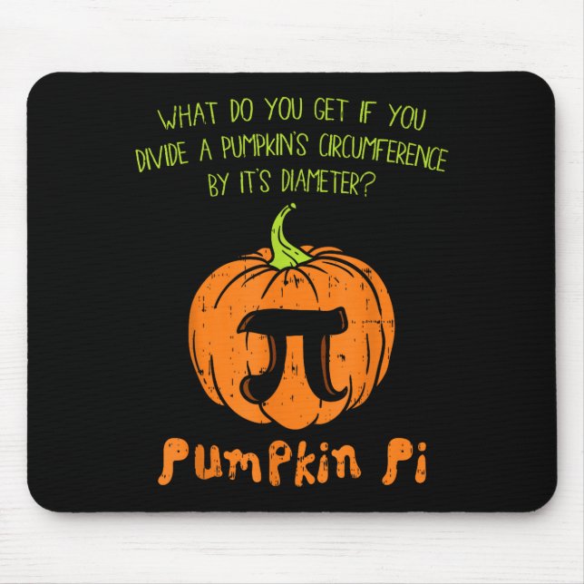 Alfombrilla De Ratón Pumpkin E Math Shirt Funny Halloween Thanksgiving  (Frente)