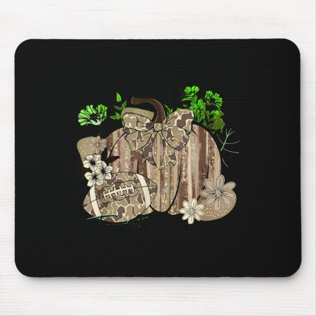 Alfombrilla De Ratón Pumpkin Football Western Retro Tis The Season Coun (Frente)