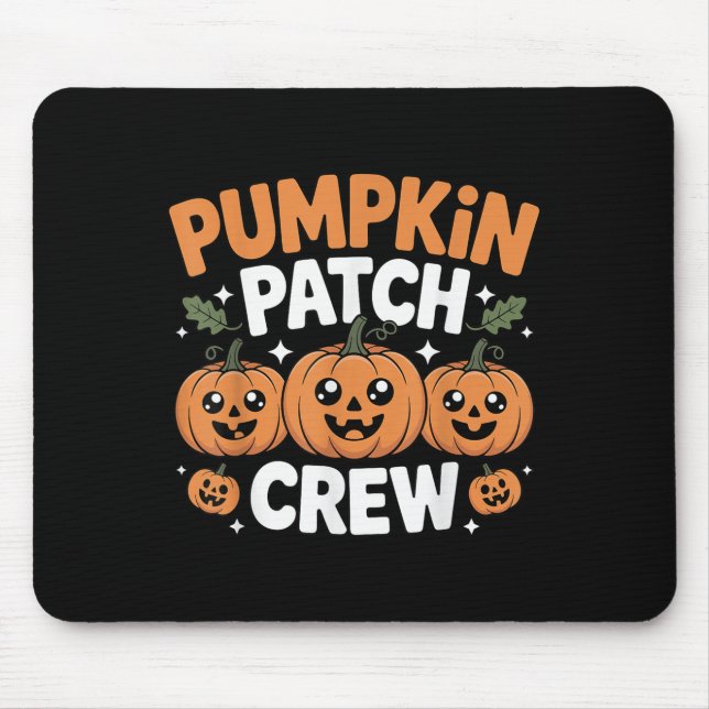 Alfombrilla De Ratón Pumpkin Patch Crew Matching Family Fall Autumn  (Frente)