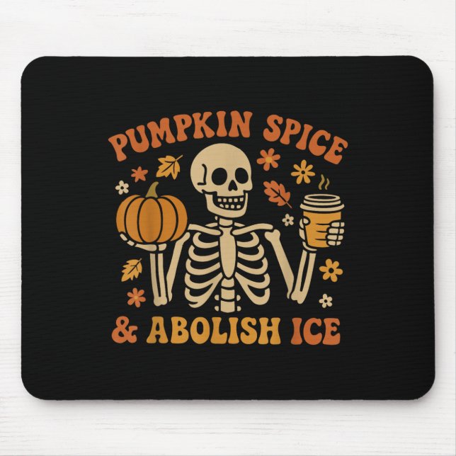 Alfombrilla De Ratón Pumpkin Sce Abolish Ice Anti-trump Resist Fall Hal (Frente)