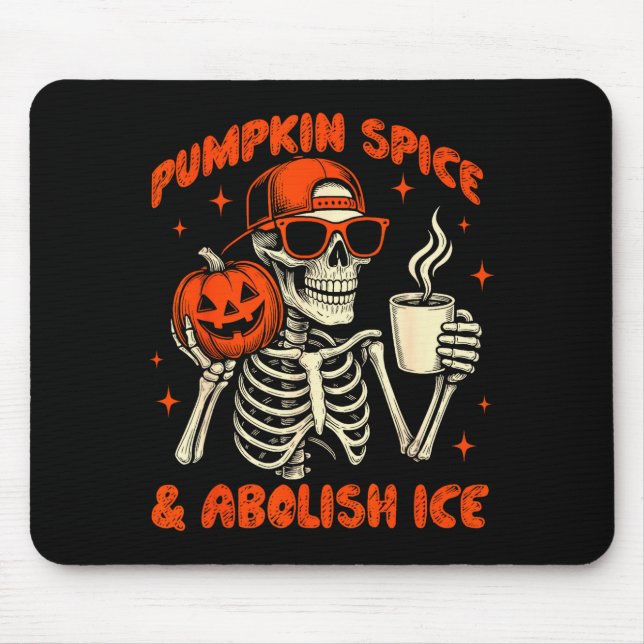 Alfombrilla De Ratón Pumpkin Sce Abolish Ice Anti Trump Resist Tee  (Frente)
