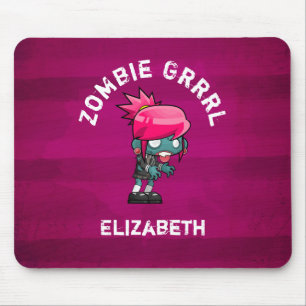 Alfombrilla De Ratón Punk lindo Rock Zombie Grrrl Personalizado