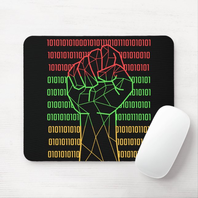 Alfombrilla De Ratón Puño del Poder Negro de BLM para Geeks (Con ratón)