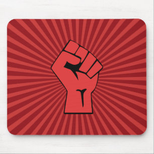 Alfombrilla De Ratón Puño Revolucionario Rojo