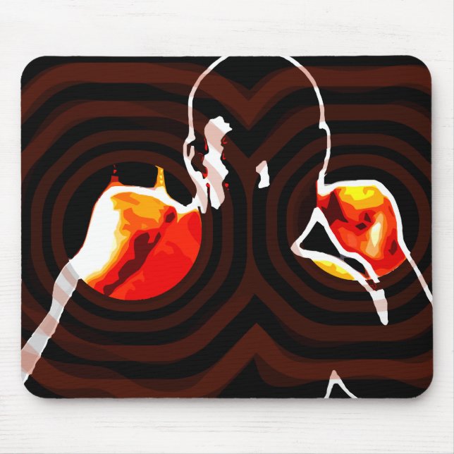 Alfombrilla De Ratón puños de fuego. (Frente)