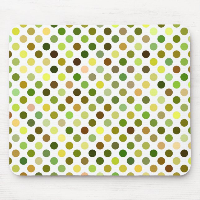 Alfombrilla De Ratón Puntos amarillo y verde (Frente)