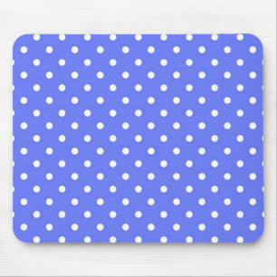 Alfombrilla De Ratón puntos blancos en fondo azul.