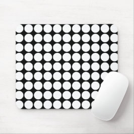 Alfombrilla De Ratón Puntos blancos mínimos en fondo negro sólido