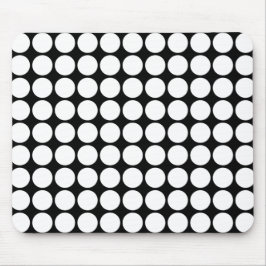 Alfombrilla De Ratón Puntos blancos mínimos en fondo negro sólido