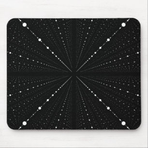 Alfombrilla De Ratón Puntos de espacio infinito - Negro