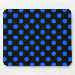 Alfombrilla De Ratón Puntos de polka azul y negro<br><div class="desc">Puntos de polka azul y negro</div>