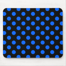 Puntos de polka azul y negro