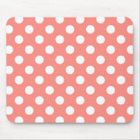 Puntos de polka blanco sobre melocotón
