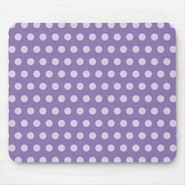 Alfombrilla De Ratón Puntos de Polka de Lavender (Frente)