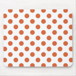 Alfombrilla De Ratón Puntos de polka naranja quemados