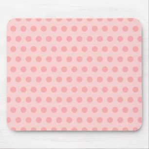 Alfombrilla De Ratón Puntos de polka rosa pálido y clásico