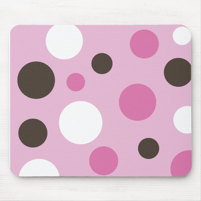 Alfombrilla De Ratón Puntos Mousepad rosado (Frente)