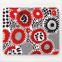 Alfombrilla De Ratón Puntos rojos y negros