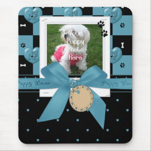 Alfombrilla De Ratón Puppy Lover BLUE Computer Mouse Pad