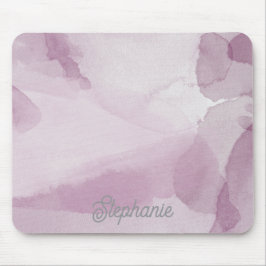 Alfombrilla De Ratón Purple Abstract Watercolor Personalized Mouse Pad