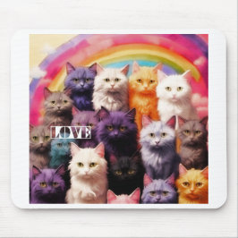 Alfombrilla De Ratón Purple Cat Mouse Pad – Perfect Gift for Cat Lovers