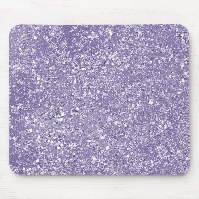 Alfombrilla De Ratón Purple Faux Sparkly Purpurina (Frente)