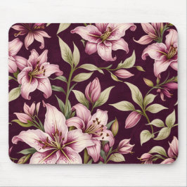 Alfombrilla De Ratón Purple Floral Mousepad
