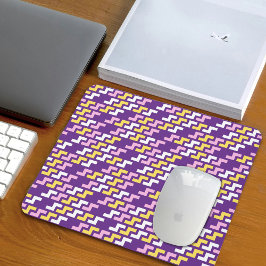 Alfombrilla De Ratón Purple Geometric Pattern Mouse Pad
