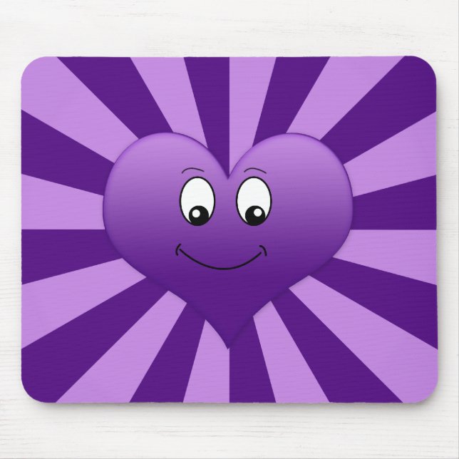 Alfombrilla De Ratón Purple Heart torpe Mousepad (Frente)