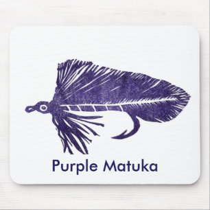 Alfombrilla De Ratón "Purple Matuka" Classic Trout Fly Mousepad
