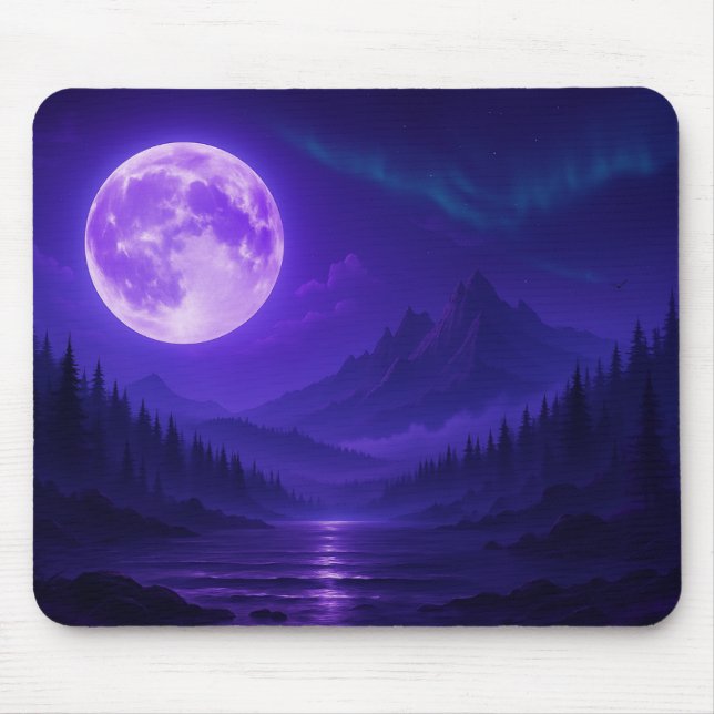 Alfombrilla De Ratón Purple Moon Serenity Mousepad – Midnight Mountain  (Frente)