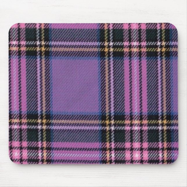Alfombrilla De Ratón Purple Plaid (Frente)