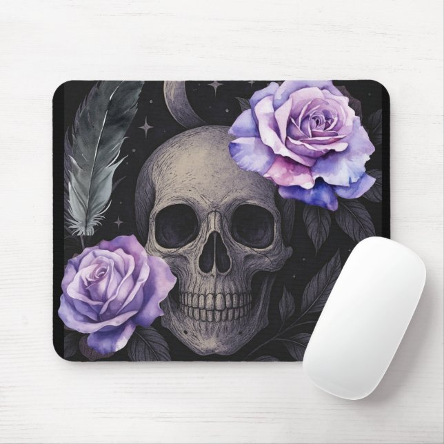 ALFOMBRILLA DE RATÓN PURPLE SKULL (Con ratón)