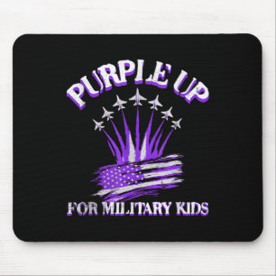 Alfombrilla De Ratón Purple Up For Military Kids Day American Children