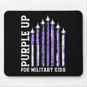 Alfombrilla De Ratón Purple Up Para Niños Militares Mes De Niños Milita