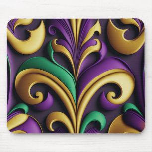 ALFOMBRILLA DE RATÓN PURPLE VERDE GOLDMARDI GRAS FLEUR DI LIS