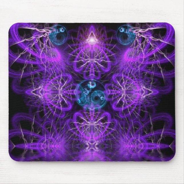 Alfombrilla De Ratón Purplelina Visionario Arte Fractal Mousepad (Frente)