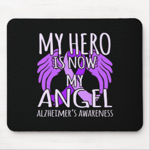 Alfombrilla De Ratón Púrpura de concientización de mi Angel Alzheimerhe