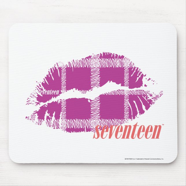 Alfombrilla De Ratón Púrpura de la tela escocesa (Frente)