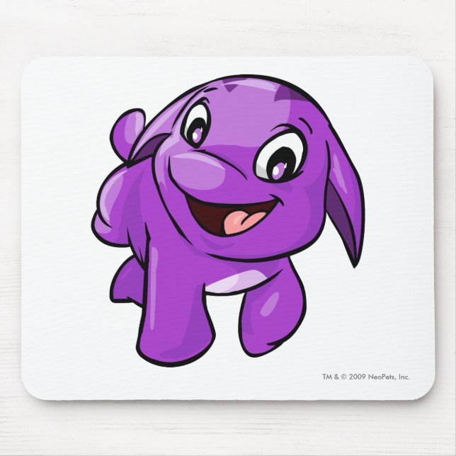 Alfombrilla De Ratón Púrpura de Poogle (Frente)