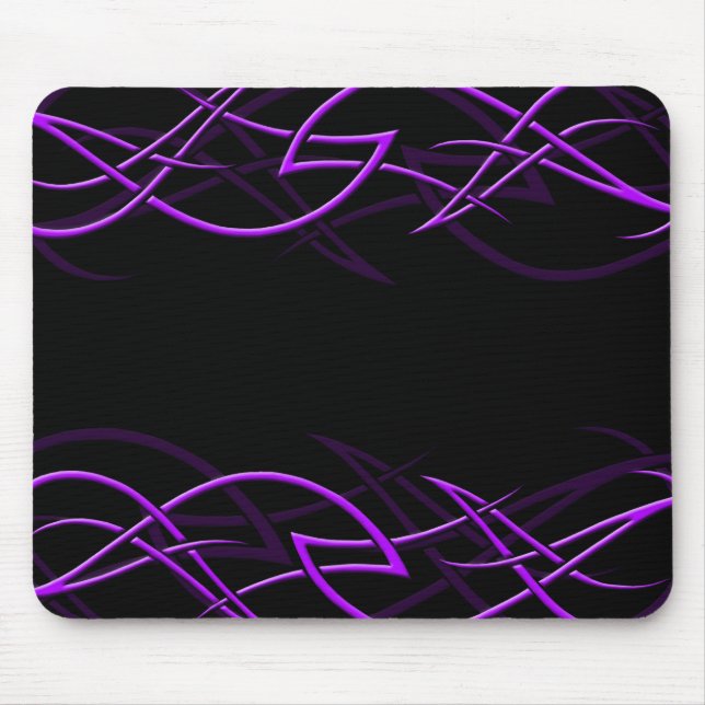 Alfombrilla De Ratón Púrpura en la "elegancia negra" Mousepad (Frente)