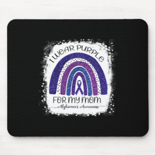 Alfombrilla De Ratón Púrpura Para Mi Mamá Alzheimerheimer Ra Bleached