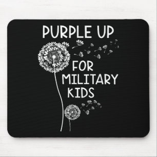 Alfombrilla De Ratón Púrpura Para Niños Militares Mes Del Ejército