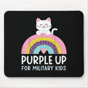 Alfombrilla De Ratón Púrpura Para Niños Militares Mes Niño Militar R