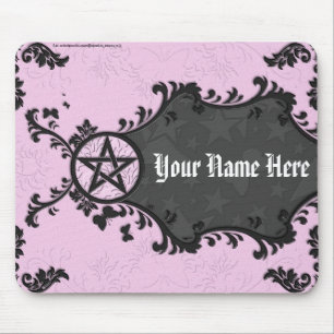 Alfombrilla De Ratón Púrpura/pentáculo personalizado negro