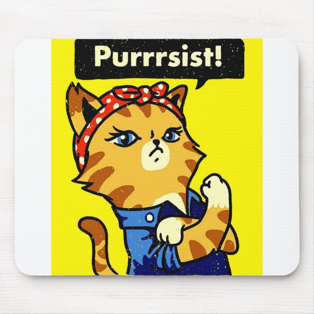 Alfombrilla De Ratón Púrpura, Púrpura de Gatos, Púrpura de Gatos (Frente)